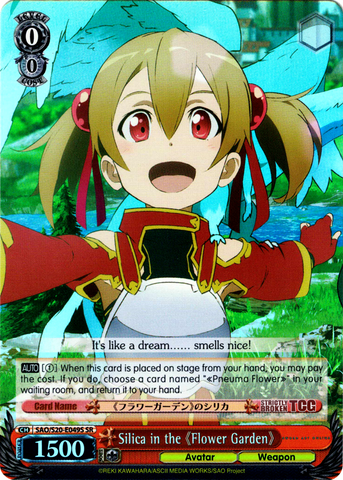 SAO/S20-E049S Silica in the 《Flower Garden》 (Foil) - Sword Art Online English Weiss Schwarz Trading Card Game