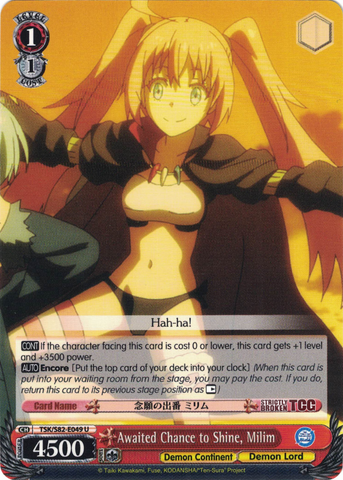 TSK/S82-E049 Awaited Chance to Shine, Milim - That Time I Got Reincarnated as a Slime Vol. 2 English Weiss Schwarz Trading Card Game
