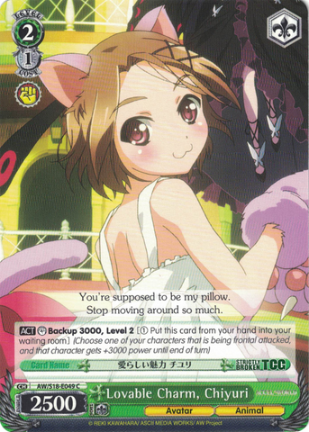 AW/S18-E049 Lovable Charm, Chiyuri - Accel World English Weiss Schwarz Trading Card Game