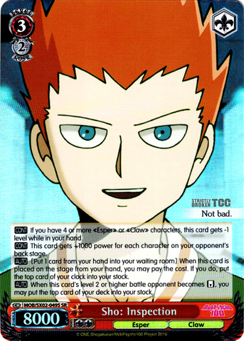 MOB/SX02-049S Sho: Inspection (Foil) - Mob Psycho 100 English Weiss Schwarz Trading Card Game