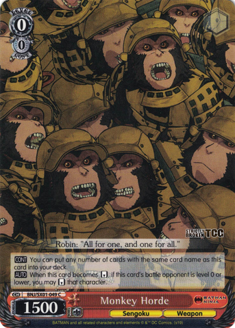 BNJ/SX01-049 Monkey Horde - Batman Ninja English Weiss Schwarz Trading Card Game