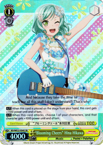 BD/WE32-E04S "Blooming Cheers" Hina Hikawa (Foil) - Bang Dream! Girls Band Party! Premium Booster English Weiss Schwarz Trading Card Game