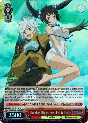 DDM/S88-E050S The Story Begins Here, Bell & Hestia (Foil) - Is It Wrong to Try to Pick Up Girls in a Dungeon? English Weiss Schwarz Trading Card Game