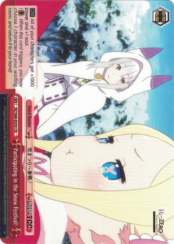 RZ/S68-E050 Participating in the Snow Festival! - Re:ZERO -Starting Life in Another World- Memory Snow English Weiss Schwarz Trading Card Game
