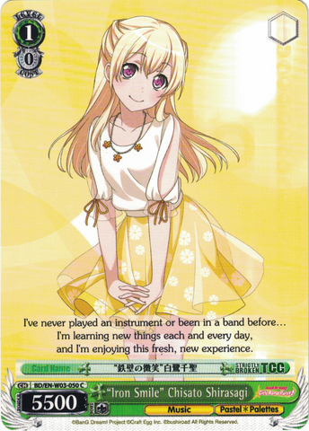 BD/EN-W03-050 "Iron Smile" Chisato Shirasagi - Bang Dream Girls Band Party! MULTI LIVE English Weiss Schwarz Trading Card Game