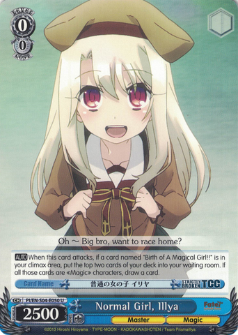 PI/EN-S04-E050 Normal Girl, Illya - Fate/Kaleid Liner Prisma Illya English Weiss Schwarz Trading Card Game