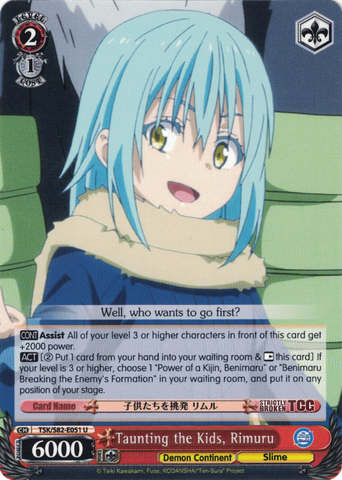 TSK/S82-E051 Taunting the Kids, Rimuru - That Time I Got Reincarnated as a Slime Vol. 2 English Weiss Schwarz Trading Card Game