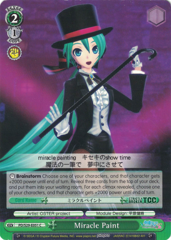 PD/S29-E051 Miracle Paint - Hatsune Miku: Project DIVA F 2nd English Weiss Schwarz Trading Card Game
