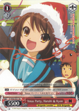 SY/W08-E051 Xmas Party, Haruhi & Kyon - The Melancholy of Haruhi Suzumiya English Weiss Schwarz Trading Card Game