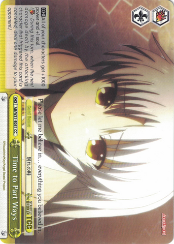 AB/W31-E051 Time to Part Ways - Angel Beats! Re:Edit English Weiss Schwarz Trading Card Game