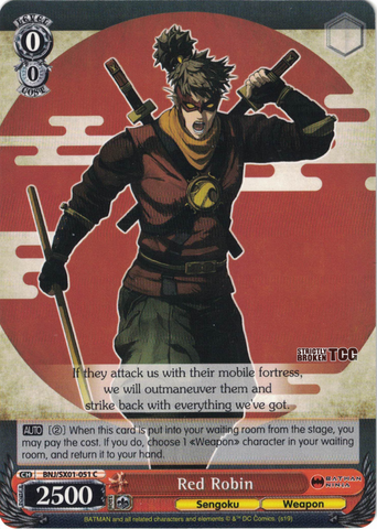 BNJ/SX01-051 Red Robin - Batman Ninja English Weiss Schwarz Trading Card Game