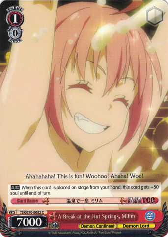 TSK/S70-E052 	A Break at the Hot Springs, Milim - That Time I Got Reincarnated as a Slime Vol. 1 English Weiss Schwarz Trading Card Game