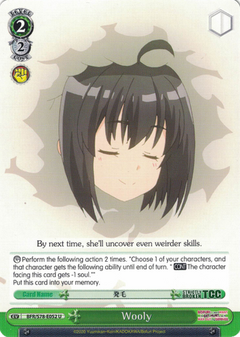 BFR/S78-E052 Wooly - BOFURI: I Don't Want to Get Hurt, so I'll Max Out My Defense. English Weiss Schwarz Trading Card Game
