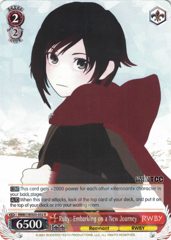 RWBY/WX03-052 Ruby: Embarking on a New Journey - RWBY English Weiss Schwarz Trading Card Game