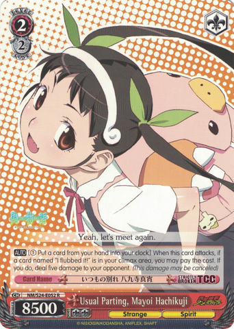 NM/S24-E052 Usual Parting, Mayoi Hachikuji - NISEMONOGATARI English Weiss Schwarz Trading Card Game