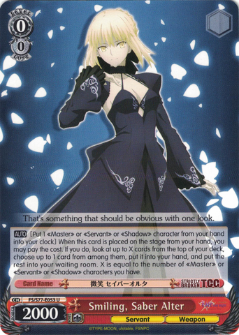 Ruthless King of Knights, Saber Alter - Fate/stay night [Heaven's Feel] -  Weiss Schwarz