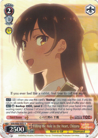 KNK/W86-E053 Filling the Hole in the Heart, Chizuru - Rent-A-Girlfriend Weiss Schwarz English Trading Card Game