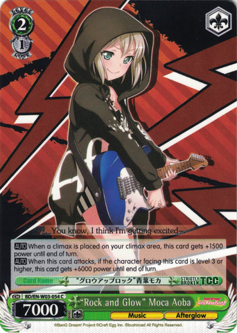 BD/EN-W03-054 "Rock and Glow" Moca Aoba - Bang Dream Girls Band Party! MULTI LIVE English Weiss Schwarz Trading Card Game