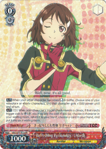 SAO/S51-E054 Refreshing Personality, Lisbeth - Sword Art Online The Movie – Ordinal Scale – English Weiss Schwarz Trading Card Game