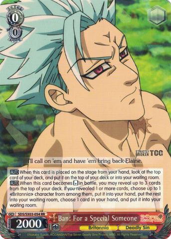 SDS/SX03-054 Ban: For a Special Someone - The Seven Deadly Sins English Weiss Schwarz Trading Card Game