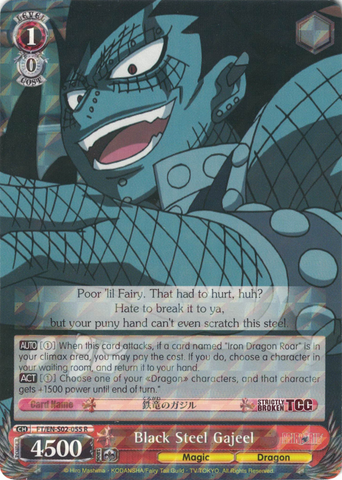 FT/EN-S02-055 Black Steel Gajeel - Fairy Tail English Weiss Schwarz Trading Card Game