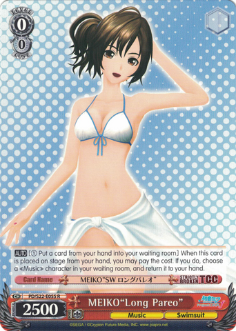 PD/S22-E055 MEIKO"Long Pareo" - Hatsune Miku -Project DIVA- ƒ English Weiss Schwarz Trading Card Game
