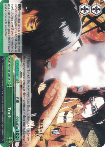 AOT/S35-E055 Truth - Attack On Titan Vol.1 English Weiss Schwarz Trading Card Game
