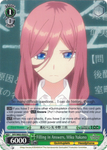 5HY/W83-E055 Filling in Answers, Miku Nakano - The Quintessential Quintuplets English Weiss Schwarz Trading Card Game