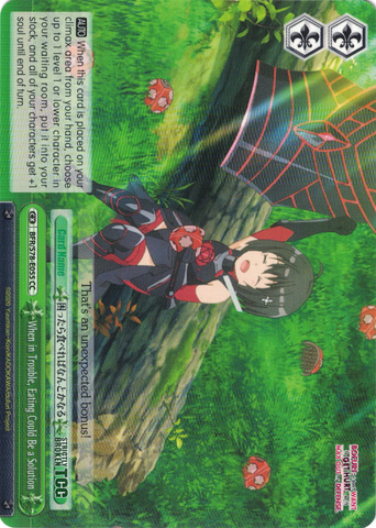 BFR/S78-E055 When in Trouble, Eating Could Be a Solution - BOFURI: I Don't Want to Get Hurt, so I'll Max Out My Defense. English Weiss Schwarz Trading Card Game