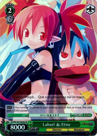 DG/EN-S03-E056S Laharl & Etna (Foil) - Disgaea English Weiss Schwarz Trading Card Game