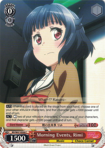 BD/W47-E056	Morning Events, Rimi - Bang Dream Vol.1 English Weiss Schwarz Trading Card Game