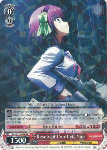 AB/W31-E057 Resolved Conflict, Yuri - Angel Beats! Re:Edit English Weiss Schwarz Trading Card Game