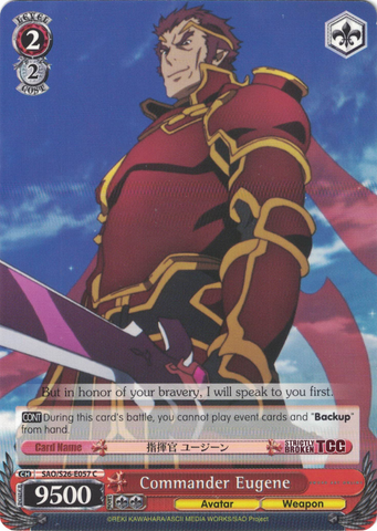 SAO/S26-E057 Commander Eugene - Sword Art Online Vol.2 English Weiss Schwarz Trading Card Game