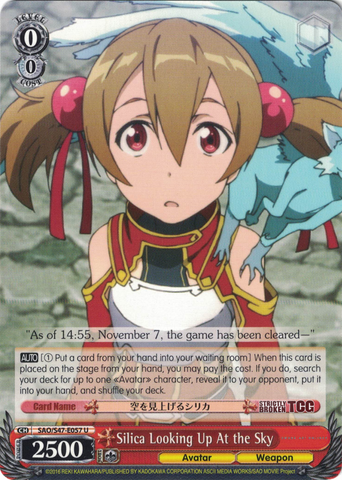 SAO/S47-E057 Silica Looking Up At the Sky - Sword Art Online Re: Edit English Weiss Schwarz Trading Card Game