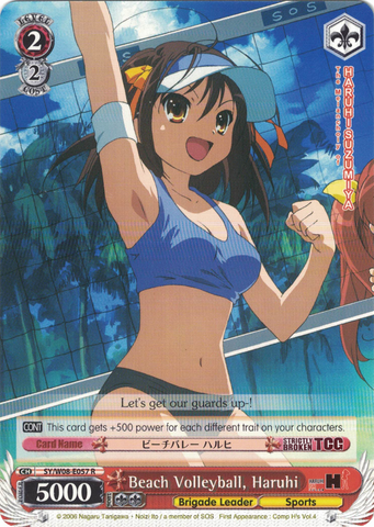 SY/W08-E057 Beach Volleyball, Haruhi - The Melancholy of Haruhi Suzumiya English Weiss Schwarz Trading Card Game