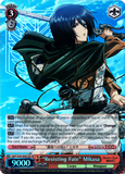 AOT/S35-E057SP "Resisting Fate" Mikasa (Foil) - Attack On Titan Vol.1 English Weiss Schwarz Trading Card Game