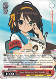 SY/W08-E058 Super Editor-in-Chief Haruhi - The Melancholy of Haruhi Suzumiya English Weiss Schwarz Trading Card Game