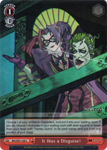 BNJ/SX01-058 It Was a Disguise! - Batman Ninja English Weiss Schwarz Trading Card Game