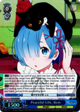 RZ/S46-E058R Peaceful Life, Rem (Foil) - Re:ZERO -Starting Life in Another World- Vol. 1 English Weiss Schwarz Trading Card Game