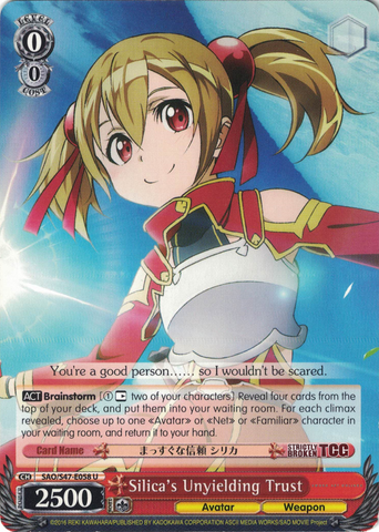 SAO/S47-E058 Silica's Unyielding Trust - Sword Art Online Re: Edit English Weiss Schwarz Trading Card Game