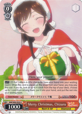 KNK/W86-E059 Merry Christmas, Chizuru - Rent-A-Girlfriend Weiss Schwarz English Trading Card Game