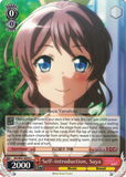 BD/W47-E059	Self-introduction, Saya - Bang Dream Vol.1 English Weiss Schwarz Trading Card Game