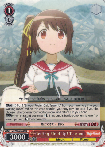 MR/W80-E059 Getting Fired Up! Tsuruno - TV Anime "Magia Record: Puella Magi Madoka Magica Side Story" English Weiss Schwarz Trading Card Game