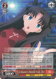 FS/S34-E059 A Master's Mental State, Rin - Fate/Stay Night Unlimited Bladeworks Vol.1 English Weiss Schwarz Trading Card Game