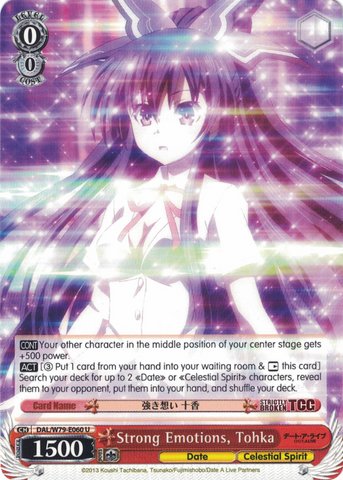 DAL/W79-E060 Strong Emotions, Tohka - Date A Live English Weiss Schwarz Trading Card Game