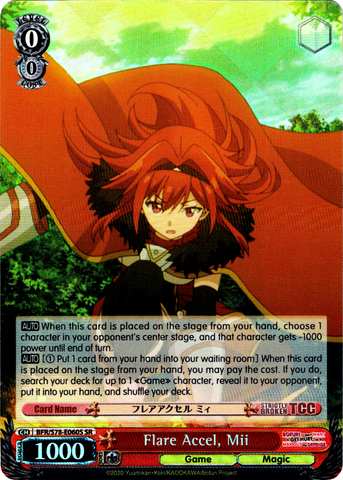 BFR/S78-E060S Flare Accel, Mii (Foil) - BOFURI: I Don't Want to Get Hurt, so I'll Max Out my Defense English Weiss Schwarz Trading Card Game