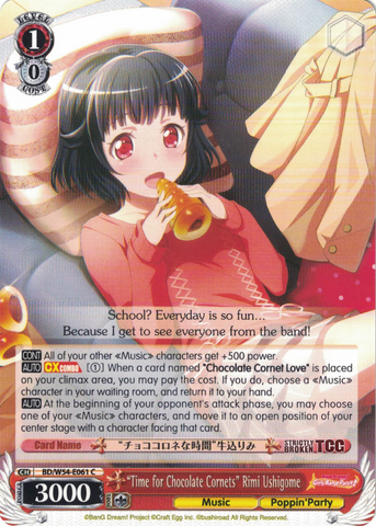 BD/W54-E061 "Time for Chocolate Cornets" Rimi Ushigome - Bang Dream Girls Band Party! Vol.1 English Weiss Schwarz Trading Card Game