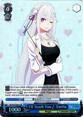 RZ/S55-E061S I'll Teach You♪ Emilia (Foil) - Re:ZERO -Starting Life in Another World- Vol.2 English Weiss Schwarz Trading Card Game