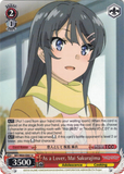 SBY/W64-E061 As a Lover, Mai Sakurajima - Rascal Does Not Dream of Bunny Girl Senpai English Weiss Schwarz Trading Card Game