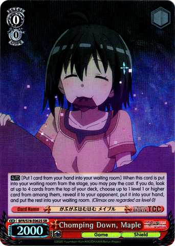 BFR/S78-E062S Chomping Down, Maple (Foil) - BOFURI: I Don't Want to Get Hurt, so I'll Max Out my Defense English Weiss Schwarz Trading Card Game